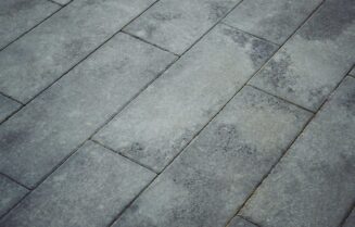 Grey pavement bricks arranged diagonally